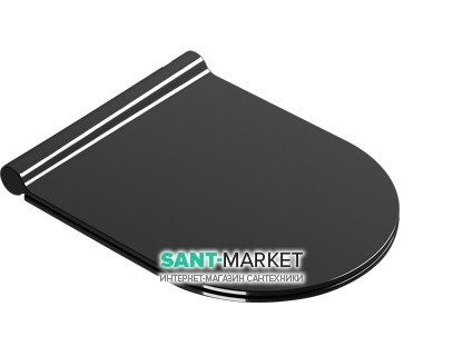 Сиденье с крышкой для унитаза быстросъемное CATALANO ZERO-SFERA с микролифтом ультратонкое черный 5SCSTPNNE