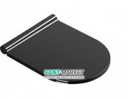 Сиденье с крышкой для унитаза быстросъемное CATALANO ZERO-SFERA с микролифтом ультратонкое черный 5SCSTPNNE