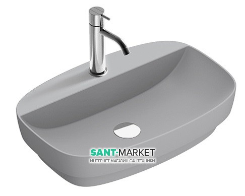 Раковина для ванної накладна Catalano Colori 60х40 кераміка колір цемент поверхню сатин 160GRLXNCS