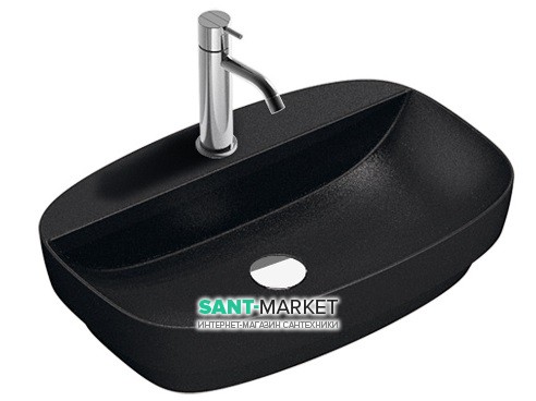 Раковина для ванной накладная Catalano Colori 60х40 керамика цвет черный поверхность сатин 160GRLXNNS
