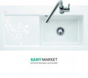 Мойка для кухни прямоугольная Villeroy & Boch Subway 60 XL белый декор 671901KW