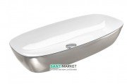 Раковина для ванної накладна Catalano Gold & Silver 80х40 кераміка колір білий / срібло 180APGRLXBA