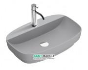 Раковина для ванної накладна Catalano Colori 65х42 кераміка колір цемент поверхню сатин 165GRLXNCS