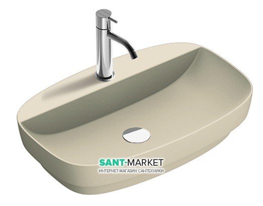 Раковина для ванной накладная Catalano Colori 65х42 керамика цвет серый поверхность сатин 165GRLXNGS