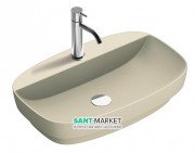 Раковина для ванної накладна Catalano Colori 65х42 кераміка колір сірий поверхню сатин 165GRLXNGS