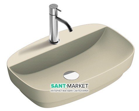 Раковина для ванної накладна Catalano Colori 60х40 кераміка колір сірий поверхню сатин 160GRLXNGS