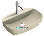 Раковина для ванної накладна Catalano Colori 60х40 кераміка колір сірий поверхню сатин 160GRLXNGS