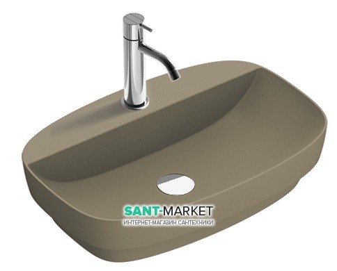 Раковина для ванной накладная Catalano Colori 60х40 керамика цвет коричневый поверхность сатин 160GRLXNMS