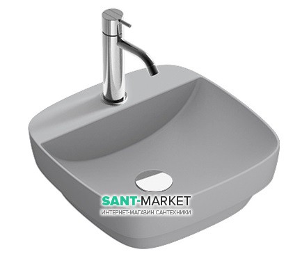 Раковина для ванной накладная Catalano Colori 42х42 керамика цвет цемент поверхность сатин 142GRLXNCS