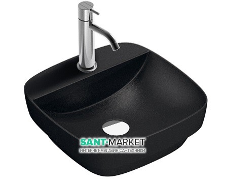 Раковина для ванной накладная Catalano Colori 42х42 керамика цвет черный поверхность сатин 142GRLXNNS