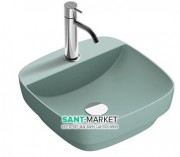 Раковина для ванной накладная Catalano Colori 42х42 керамика цвет зеленый поверхность сатин 142GRLXNVS