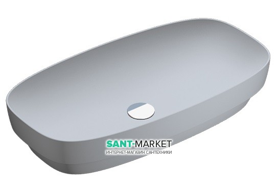 Раковина для ванной накладная Catalano Colori 75х40 керамика цвет цемент поверхность сатин 175AGRLXCS