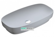 Раковина для ванної накладна Catalano Colori 75х40 кераміка колір цемент поверхню сатин 175AGRLXCS