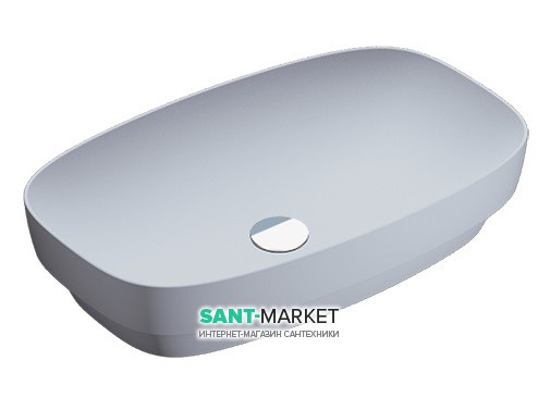 Раковина для ванной накладная Catalano Colori 65х40 керамика цвет цемент поверхность сатин 165AGRLXCS
