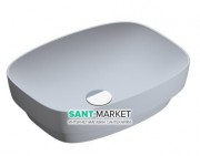 Раковина для ванной накладная Catalano Colori 50х38 керамика цвет цемент поверхность сатин 150AGRLXCS