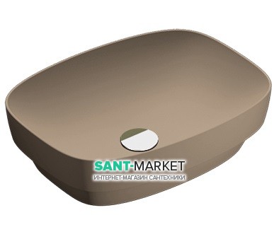 Раковина для ванной накладная Catalano Colori 50х38 керамика цвет коричневый поверхность сатин 150AGRLXMS