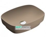 Раковина для ванної накладна Catalano Colori 50х38 кераміка колір коричневий поверхню сатин 150AGRLXMS