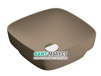 Раковина для ванной накладная Catalano Colori 40х40 керамика цвет коричневый поверхность сатин 140AGRLXMS
