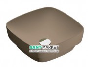 Раковина для ванної накладна Catalano Colori 40х40 кераміка колір коричневий поверхню сатин 140AGRLXMS
