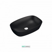 Раковина для ванної накладна Catalano Colori Green Lux 60х40 овальна керамічна колір чорний матовий 160APGRLXNS