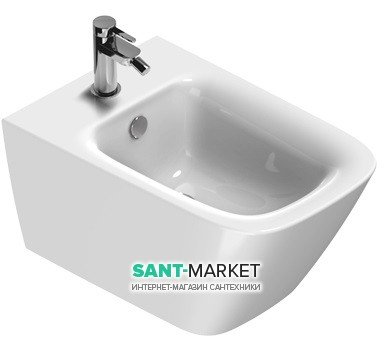 Биде подвесное Catalano Green безободковое с одним отверстием керамика белый 1BS55GR00