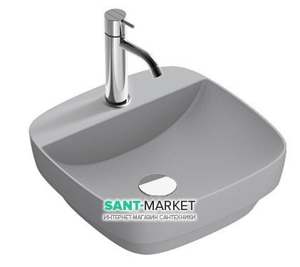 Раковина для ванной накладная Catalano Colori 42х42 керамика цвет цемент поверхность сатин 142GRLXNCS