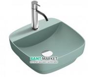Раковина для ванної накладна Catalano Colori 42х42 кераміка колір зелений поверхню сатин 142GRLXNVS