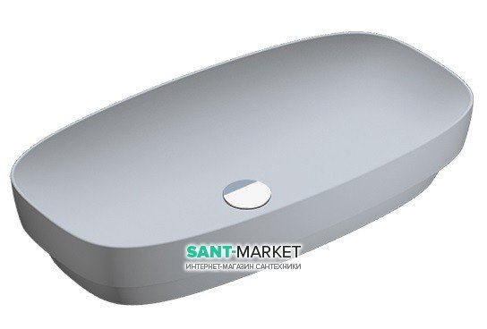 Раковина для ванної накладна Catalano Colori 75х40 кераміка колір цемент поверхню сатин 175AGRLXCS