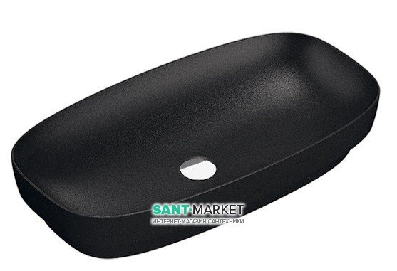 Раковина для ванной накладная Catalano Colori 75х40 керамика цвет черный поверхность сатин 175AGRLXNS