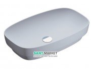 Раковина для ванной накладная Catalano Colori 65х40 керамика цвет цемент поверхность сатин 165AGRLXCS