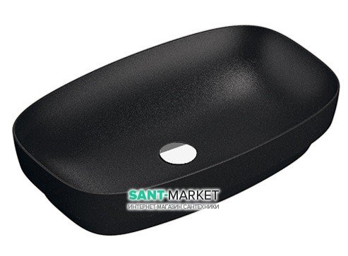 Раковина для ванної накладна Catalano Colori 65х40 кераміка колір чорний поверхню сатин 165AGRLXNS