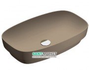 Раковина для ванної накладна Catalano Colori 65х40 кераміка колір коричневий поверхню сатин 165AGRLXMS