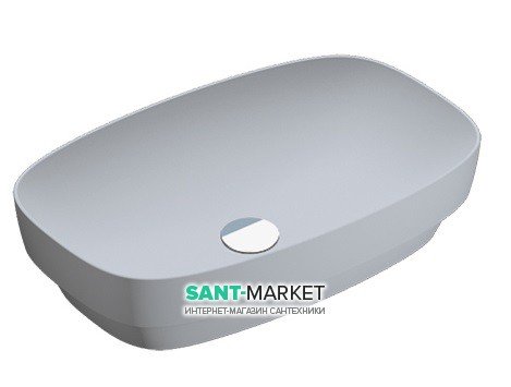 Раковина для ванної накладна Catalano Colori 60х38 кераміка колір цемент поверхню сатин 160AGRLXCS