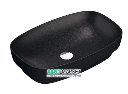 Раковина для ванной накладная Catalano Colori 60х38 керамика цвет черный поверхность сатин 160AGRLXNS