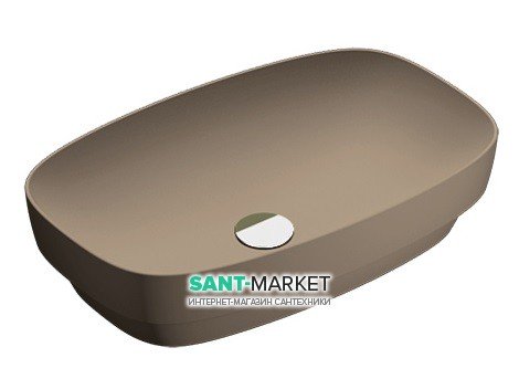 Раковина для ванної накладна Catalano Colori 60х38 кераміка колір коричневий поверхню сатин 160AGRLXMS