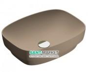 Раковина для ванної накладна Catalano Colori 50х38 кераміка колір коричневий поверхню сатин 150AGRLXMS