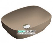 Раковина для ванної накладна Catalano Colori 50х38 кераміка колір коричневий поверхню сатин 150AGRLXMS