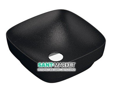 Раковина для ванної накладна Catalano Colori 40х40 кераміка колір чорний поверхню сатин 140AGRLXNS