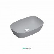 Раковина для ванной накладная Catalano Colori Green Lux 60х40 овальная керамическая цвет цемент матовый 160APGRLXCS