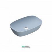 Раковина для ванной накладная Catalano Colori Green Lux 60х40 овальная керамическая цвет голубой матовый 160APGRLXAS