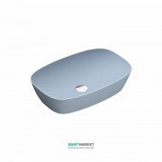 Раковина для ванной накладная Catalano Colori Green Lux 60х40 овальная керамическая цвет голубой матовый 160APGRLXAS