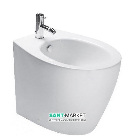 Биде напольное Catalano Velis безободковое с одним отверстием керамика белый 1BI57N00
