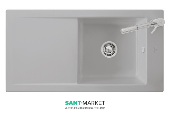 Мойка для кухни прямоугольная Villeroy & Boch Timeline 60 серый 679001KD