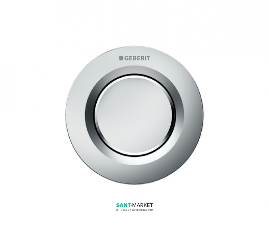 Пневмокнопка смыва для унитаза Geberit Type 01 дистанционная одинарный смыв хром матовый 116.041.46.1