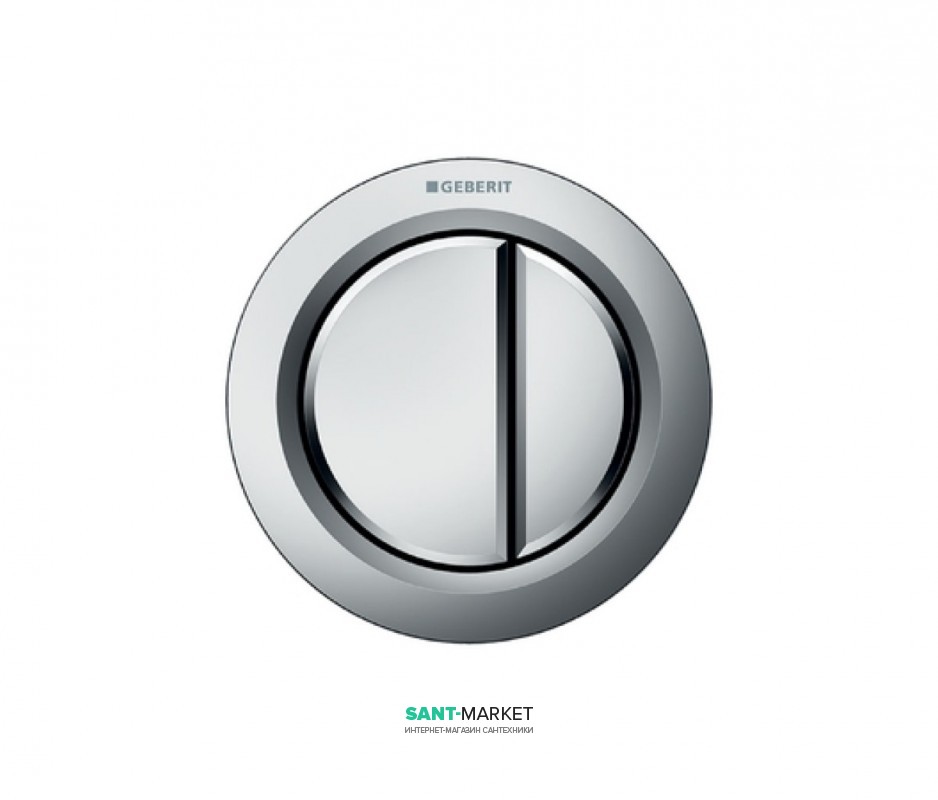 Пневмокнопка смыва для унитаза Geberit Type 01 двойной смыв хром матовый 116.050.46.1