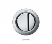 Пневмокнопка смыва для унитаза Geberit Type 01 двойной смыв хром матовый 116.050.46.1