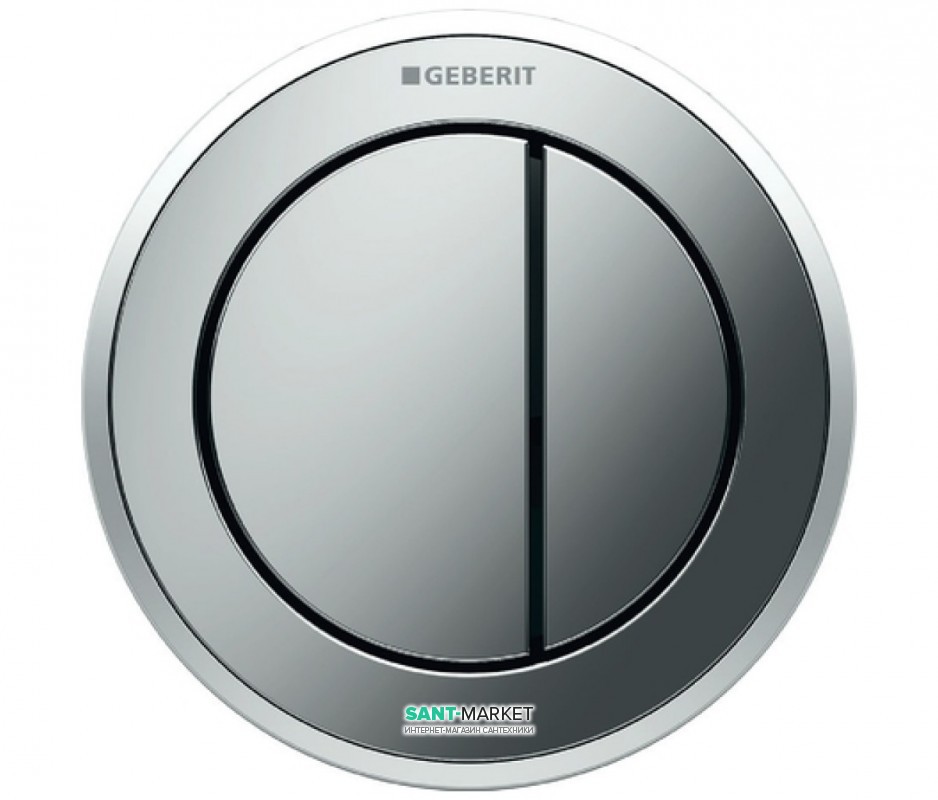 Пневмокнопка змиву для унітазу Geberit Type 10 подвійний змив хром глянсовий / хром матовий / хром глянсовий 116.056.KH.1