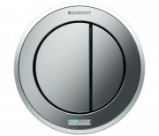 Пневмокнопка смыва для унитаза Geberit Type 10 двойной смыв хром глянцевый/хром матовый/хром глянцевый 116.056.KH.1