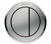 Пневмокнопка смыва для унитаза Geberit Type 10 двойной смыв хром матовый/хром глянцевый/хром матовый 116.057.KN.1