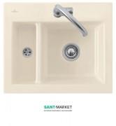 Мийка для кухні прямокутна Villeroy & Boch Subway 60 XM кремовий 678001KR